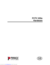 PINNACLE PCTV 200E User Manual