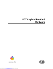 PINNACLE PCTV HYBRID PRO CARD User Manual