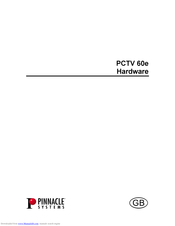 PINNACLE PCTV 60E User Manual