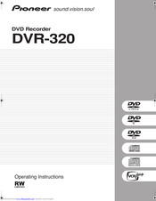 PIONEER DVR-320 Operating Instructions Manual