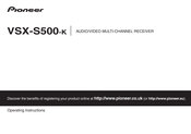 PIONEER VSX-S500-K Operating	 Instruction