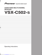 PIONEER VSX-C502-S Operating	 Instruction