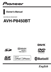 PIONEER AVH-P8450BT Owner's Manual
