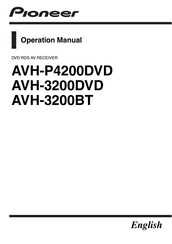 PIONEER AVH-3200DVD Operation Manual