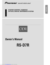 PIONEER RS-D7R Owner's Manual