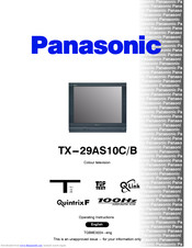 PANASONIC QuintrixF TX-29AS10C/B Operating Instructions Manual