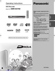 Panasonic Diga DMR-EX769 Manuals | ManualsLib