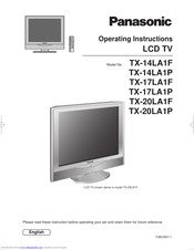 PANASONIC TX-17LA1P Operating Instructions Manual