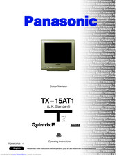 PANASONIC TX-15AT1 Operating Instructions Manual