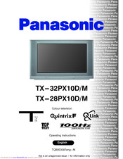 PANASONIC TX-32PX10DM Operating Instructions Manual