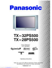 PANASONIC TX-28PS500 Operating Instructions Manual