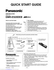 PANASONIC Diga DMR-ES20DEB Quick Start Manual