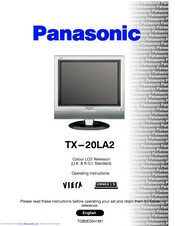 PANASONIC Viera TX-20LA2 Operating Instructions Manual