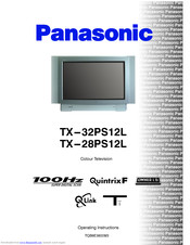 PANASONIC QuintrixF TX-32PS12L Operating Instructions Manual
