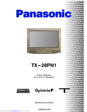 PANASONIC QuintrixF TX-28PN1 Operating Instructions Manual