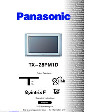 PANASONIC QuintrixF TX-28PM1D Operating Instructions Manual