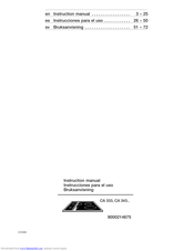 SIEMENS CA 343 Series Instruction Manual