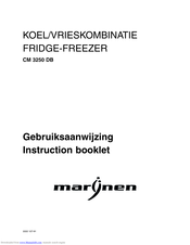 MARYNEN CM 3250 DB Instruction Booklet