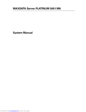 MAXDATA PLATINUM 500 I System Manual