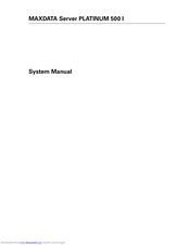 MAXDATA PLATINUM 500 I System Manual