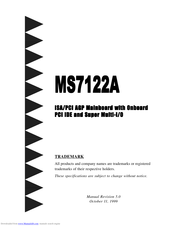 MATSONIC MS7122A Manual