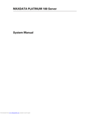 MAXDATA PLATINUM 100 I System Manual