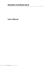 MAXDATA PLATINUM 400 IR User Manual