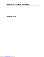 MAXDATA PLATINUM 7200 IR Product Manual