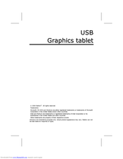 Medion USB Graphics tablet Manual