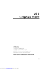 Medion USB Graphics Tablet Manual