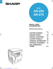 SHARP AR-275 Operation Manual