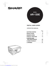 SHARP AR-120E Operation Manual