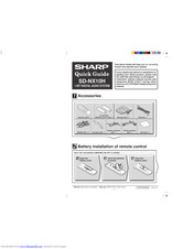 SHARP SD-NX10H Quick Manual