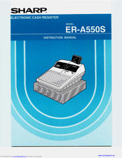 SHARP ER-A550S Instruction Manual