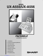 SHARP UX-556 Operation Manual