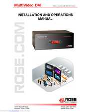 Rose electronics MultiVideo DVI Installation And Operation Manual