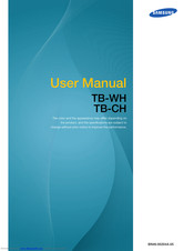 Samsung TB-WH User Manual