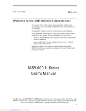 BSS Audio MSR-602 II User Manual