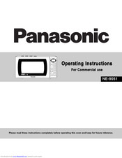 PANASONIC NE-9051 Operating Instructions Manual