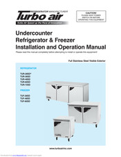 Turbo Air TUR-36SD Installation And Operation Manual