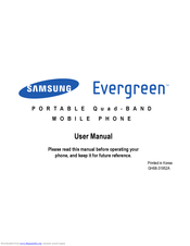 Samsung Evergreen User Manual
