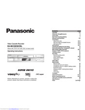 PANASONIC NV-MV20EB/EBL Operating Instructions Manual