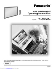 PANASONIC Viera TH-37PWD4 Operating Instructions Manual