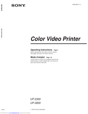 SONY UP-2800 Operating Instructions Manual