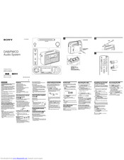SONY XDR-S100CD Operating Instructions