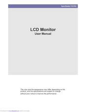 Samsung SyncMaster F2370H User Manual