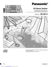 PANASONIC SCAK14 - MINI HES W/CD-PLAYER Operating Instructions Manual