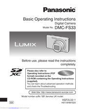 PANASONIC Lumix DMC-FS33 Basic Operating Instructions Manual