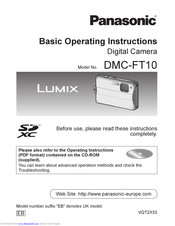 PANASONIC Lumix DMC-FT10 Basic Operating Instructions Manual
