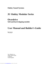 Oakley Sound Overdrive 3U User Manual